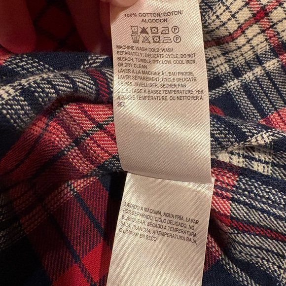 Lucky Brand mesa plaid flannel shirt. Classic fit pearl buttons Size M - Picture 12 of 14